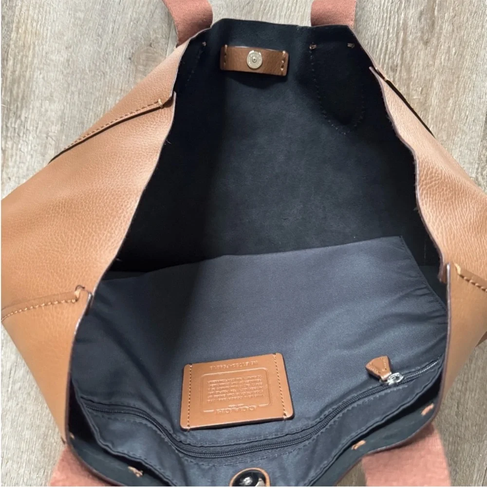 Coach Large Derby Tote in Saddle Brown Pebble Leather
Style F59818 - Picture 6 of 10